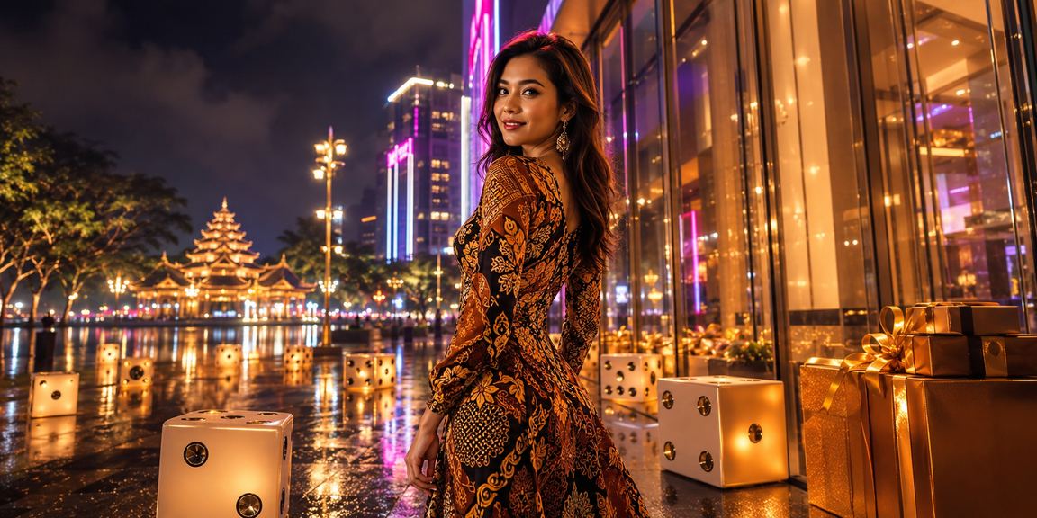 Permainan dadu Malaysia dengan motif batik ea888