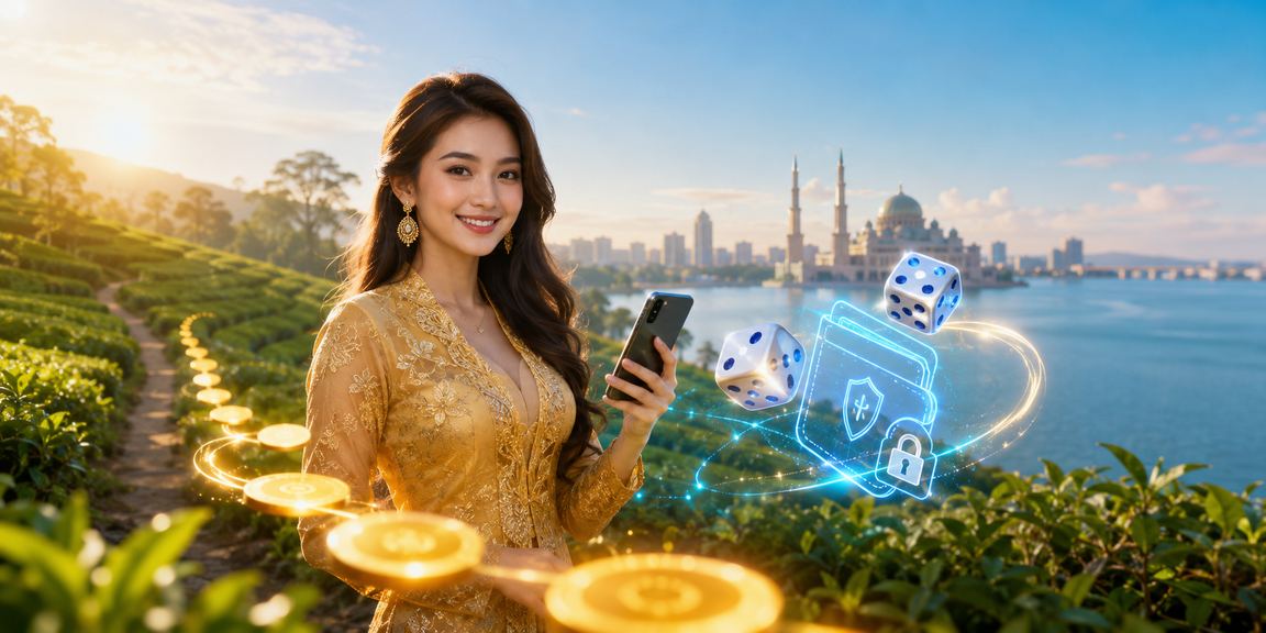 Permainan dadu dalam talian di Putrajaya dengan pakaian kebaya tradisional Malaysia